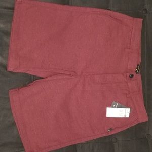 Quiksilver Rock Dancer Walk Shorts Burgundy Sz 34